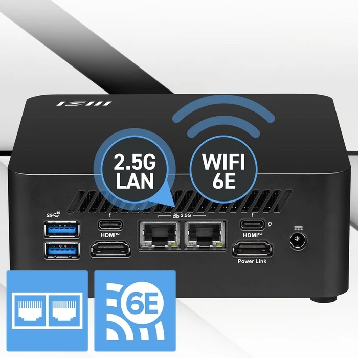 MSI Cubi NUC 1MG-014BEU Barebone (Intel Core 3 100U) — Μικρός NUC χωρίς RAM/αποθήκευση/ΛΣ