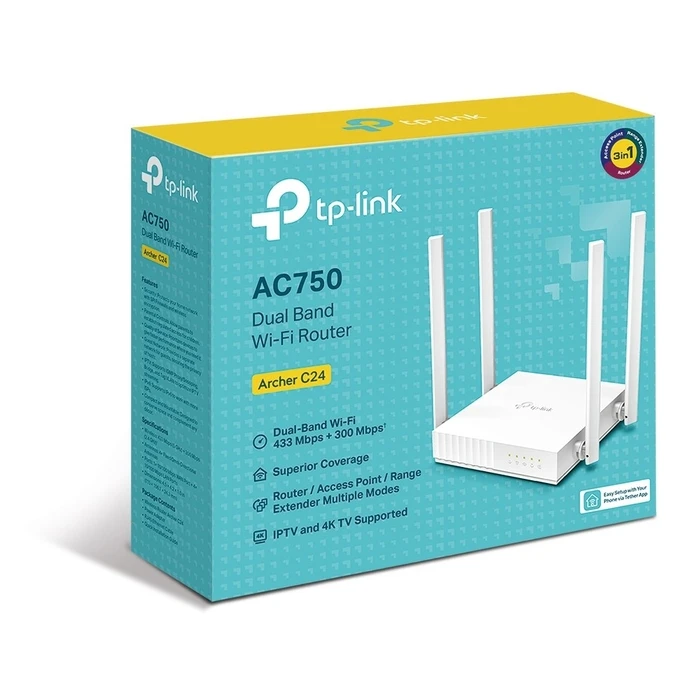 TP-LINK Archer C24 v1 Ασύρματο Router Wi‑Fi 5 με 4 Θύρες