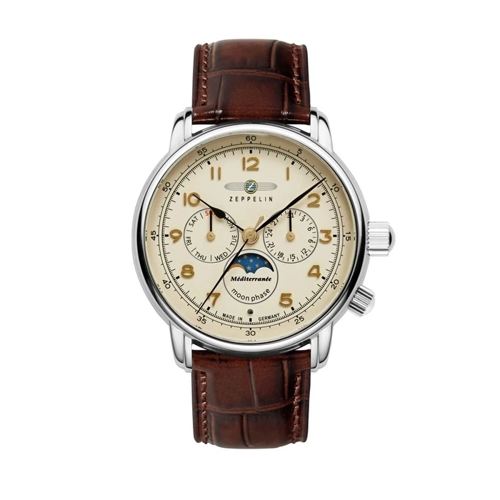 Ρολόι χειρός ανδρικό Zeppelin Mediterranee 96365_SET 42 mm