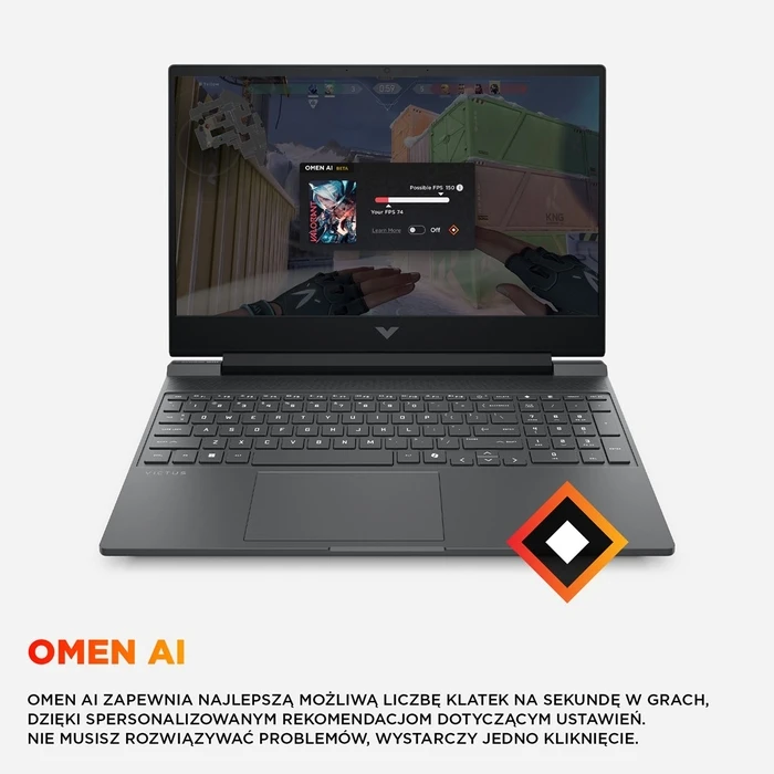 HP Victus 15-fa2246nw 15.6" FHD 144Hz Laptop — Intel Core i5-13420H, NVIDIA GeForce RTX 3050 6GB, 16GB DDR4, 512GB NVMe SSD, Windows 11 Home (Mica Silver) (US Keyboard)