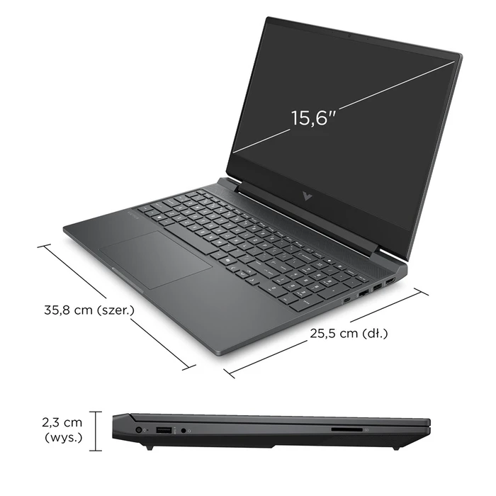 HP Victus 15-fa2246nw 15.6" FHD 144Hz Laptop — Intel Core i5-13420H, NVIDIA GeForce RTX 3050 6GB, 16GB DDR4, 512GB NVMe SSD, Windows 11 Home (Mica Silver) (US Keyboard)
