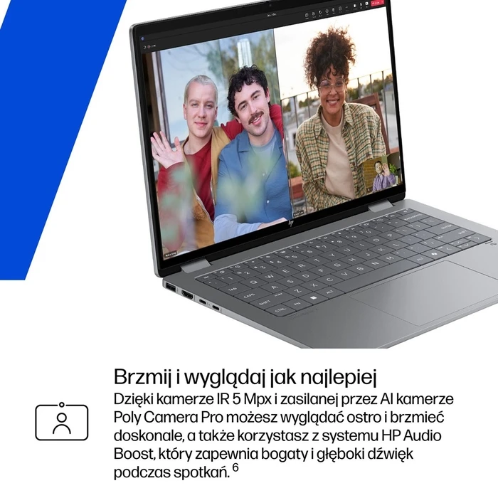 HP OmniBook X Flip Next Gen AI 14-fk0020nw Copilot+ PC 2-in-1 14" (Meteor Silver) (US Keyboard)
