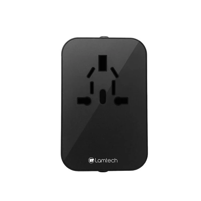 Φορτιστής Πρίζας Lamtech Universal 2xusb 1xtype-C 20w Black