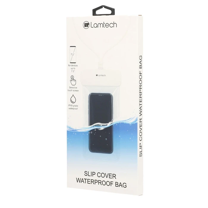 Αδιάβροχη Θήκη Κινητού Lamtech SLIP COVER BAG WHITE