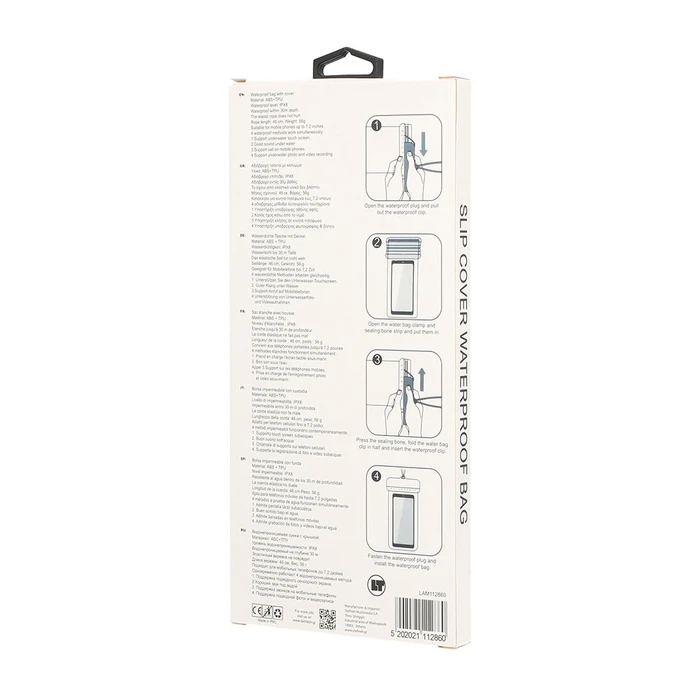 Αδιάβροχη Θήκη Κινητού Lamtech SLIP COVER BAG WHITE