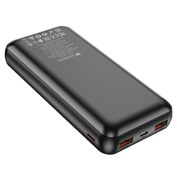Power Bank Lamtech 20000MAH QC3,0+PD20W Black