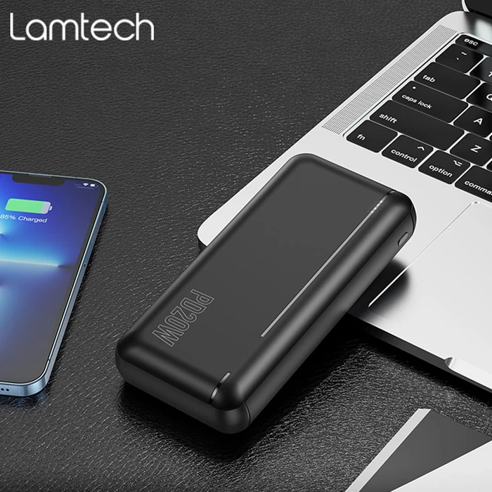 Power Bank Lamtech 20000MAH QC3,0+PD20W Black