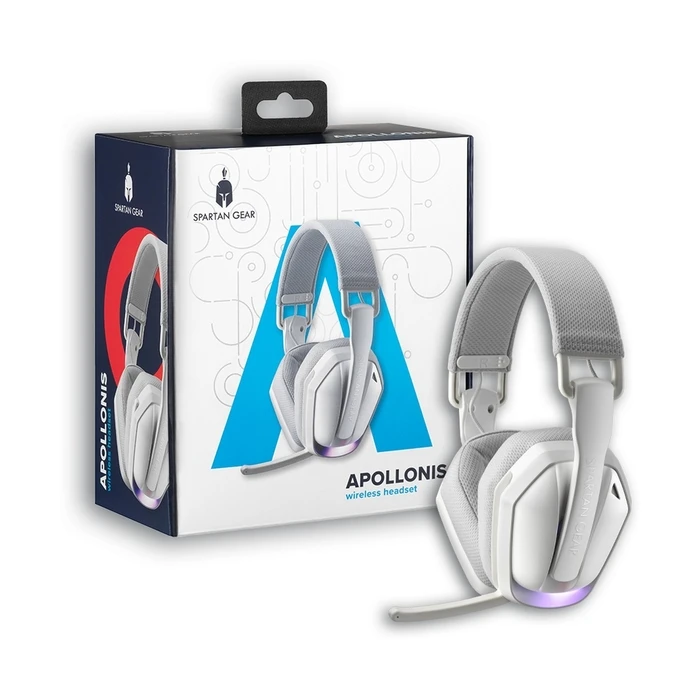 Spartan Gear Apollonis Ασύρματο Over Ear Gaming Headset (Λευκό) - Συμβατό με Nintendo Switch, Nintendo Switch 2, PC, PS4, PS5