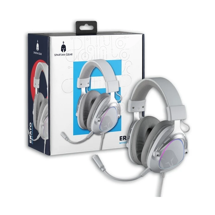 Spartan Gear Erato Ενσύρματο Over‑Ear Gaming Headset 3.5mm - Λευκό