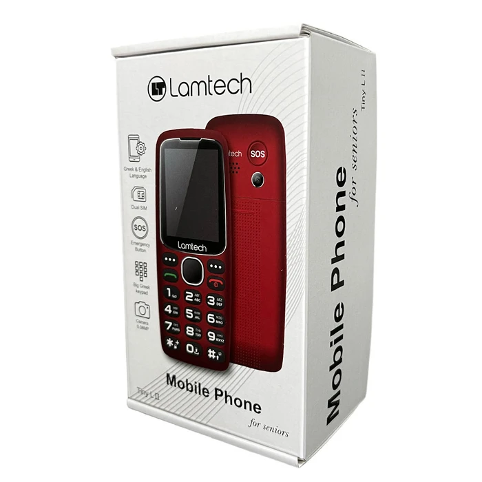 Κινητό Τηλέφωνο Lamtech 2.4' GR DUAL SIM TINY L II Red