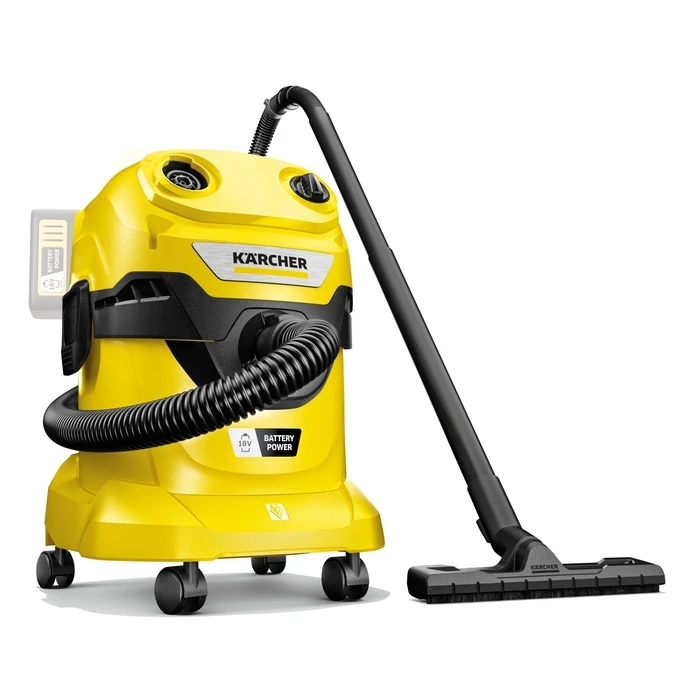 Karcher WD 4-18 Dual V-20/22 Επαναφορτιζόμενη Σκούπα Υγρών/Στερεών (Πλαστικός Κάδος 20 lt)