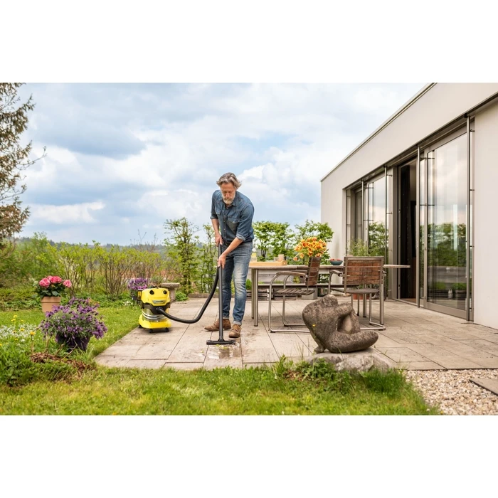 Kärcher WD 4-18 S Dual Battery Wet & Dry Vacuum Cleaner, Plastic Tank 20 L (Dual V-20/22 Batteries)