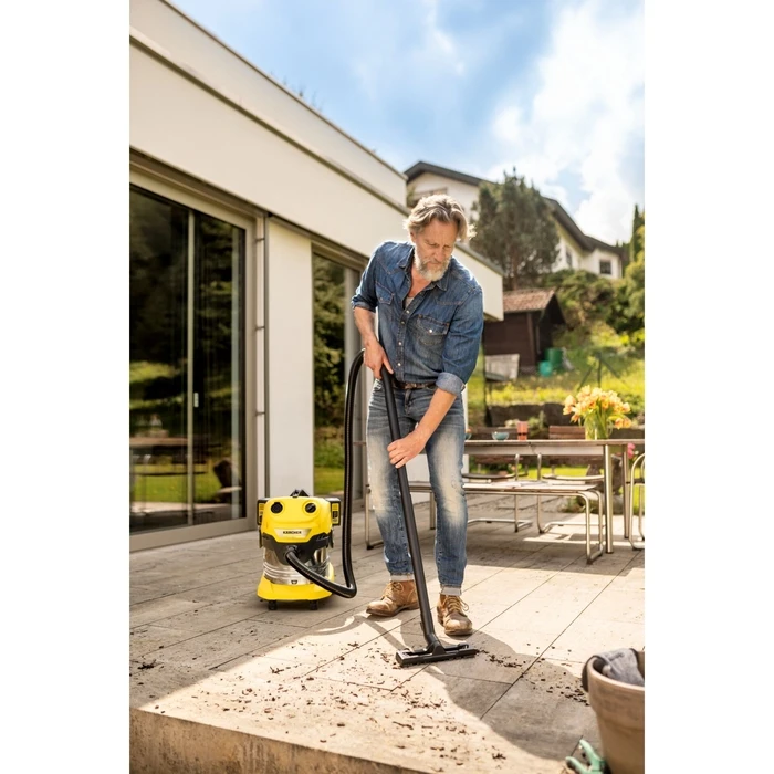Kärcher WD 4-18 S Dual Battery Wet & Dry Vacuum Cleaner, Plastic Tank 20 L (Dual V-20/22 Batteries)
