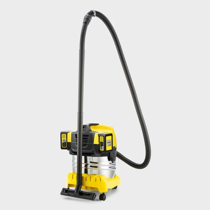 Kärcher WD 4-18 S Dual Battery Wet & Dry Vacuum Cleaner, Plastic Tank 20 L (Dual V-20/22 Batteries)