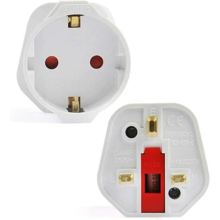 Αντάπτορας Πρίζας Lamtech UK 13A TO EU SCHUKO Travel