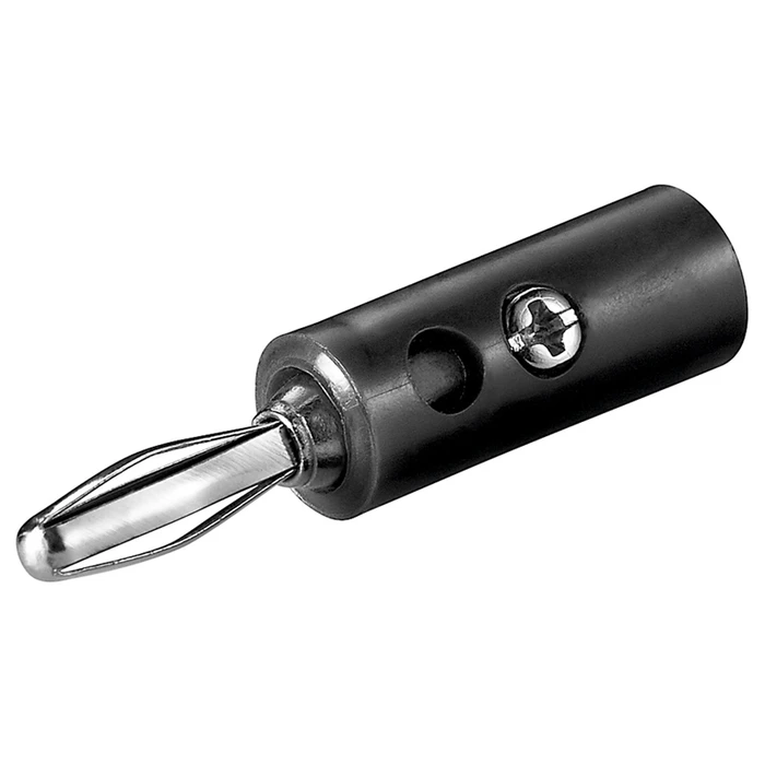 Βύσμα Goobay μπανάνα plug 11373, αρσενικό 4.5mm, μαύρο, 10τμχ