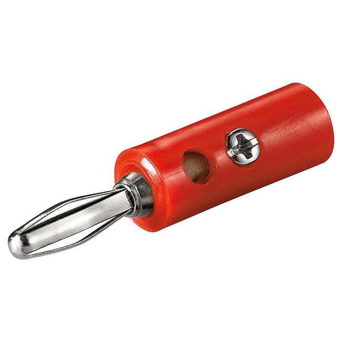Βύσμα Goobay μπανάνα plug 11375, αρσενικό 4.5mm, κόκκινο, 10τμχ