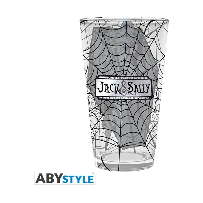 Abysse Nightmare Before Christmas - Jack and Sally Glass Mug White 400ml