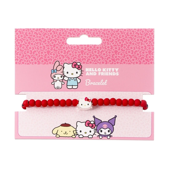 Fashion Jewelry The Carat Shop Ltd Hello Kitty Red Bead Bracelet with Hello Kitty Charm