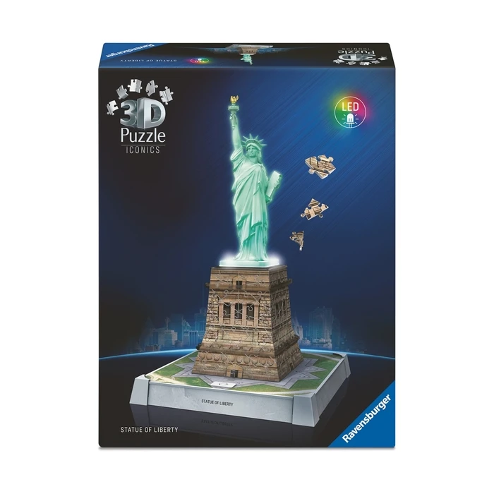 3D Puzzles Ravensburger Statue of Liberty Night Edition 108 Pieces