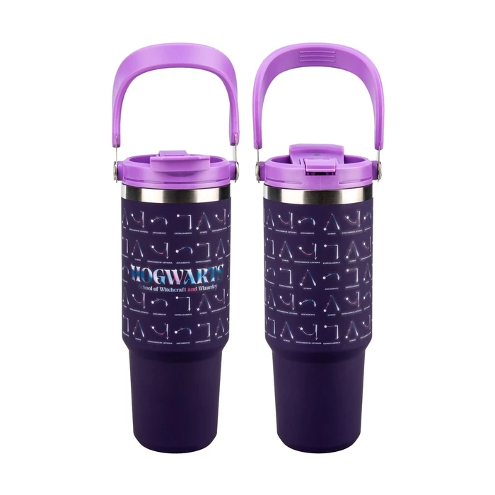 Stainless Steel Thermal Mug 900ml Hogwarts Spells with Handle - Paladone