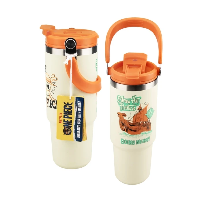 Paladone One Piece Jolly Roger Stainless Steel Travel Mug 900ml with Handle (PP16220OPNF)
