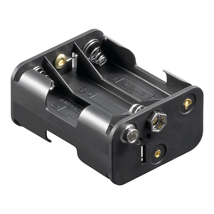 Goobay Θήκη Μπαταρίας 11467, Για 6x Aa Μπαταρίες, Μαύρη