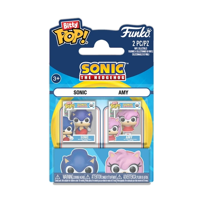 Funko Bitty Pop! Σετ 2 τεμαχίων: Sonic & Amy (Sonic The Hedgehog)