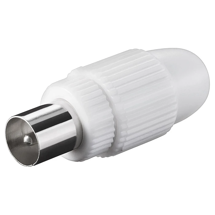 Βύσμα Goobay coaxial 11500, αρσενικό, λευκό, 10τμχ