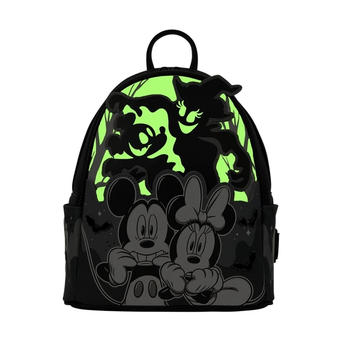 Up Παιδική Τσάντα Πλάτης Γκρι Disney Mickey & Minnie Ghost Light Up Glow Mini
