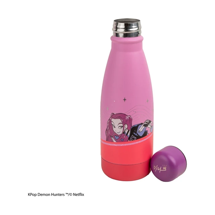 Cinereplicas Kpop Demon Hunters Kids Stainless Steel Water Bottle Grey 500ml CR4133