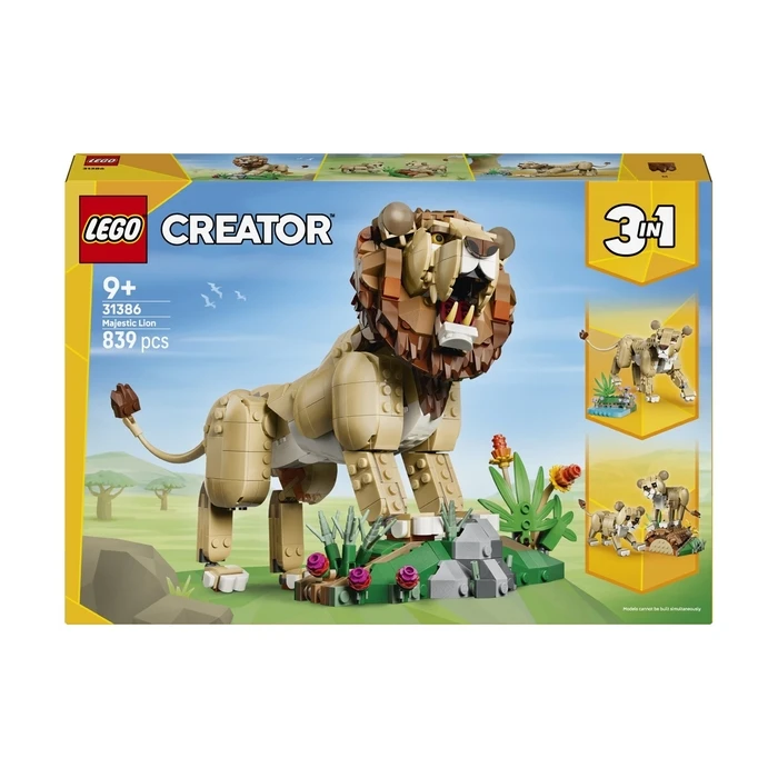 LEGO Creator 3-in-1 Wild Animals: Majestic Lion (31386) - 839 pcs