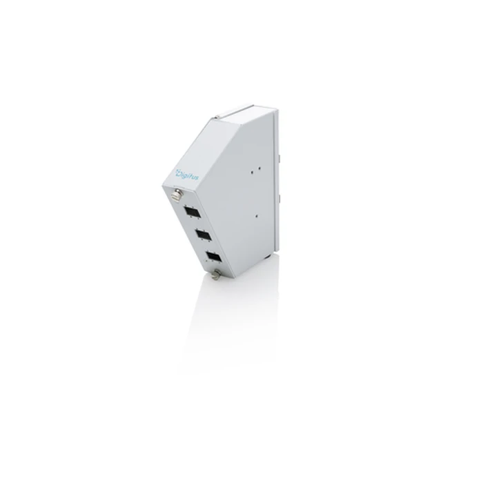 DIGITUS Fiber Optic DIN Rail Splice Dis Angled 6 SC DX LC Quad Grey