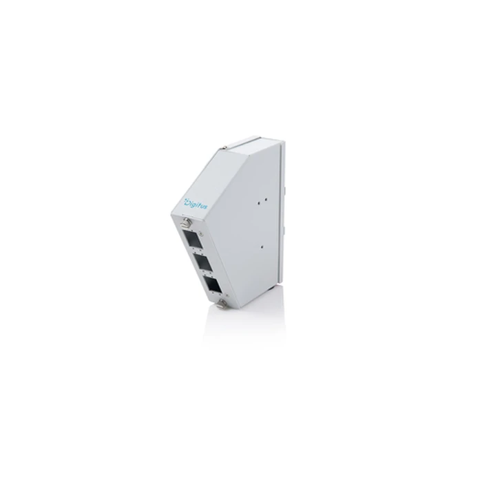 Fiber Optic DIN Rail Splice Dis Angled 6 SC SX LC DX Grey DIGITUS