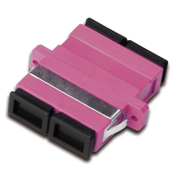 DIGITUS Fiber Optic Coupler Duplex SC to SC MM OM4 Violet Ceramic Sleeve