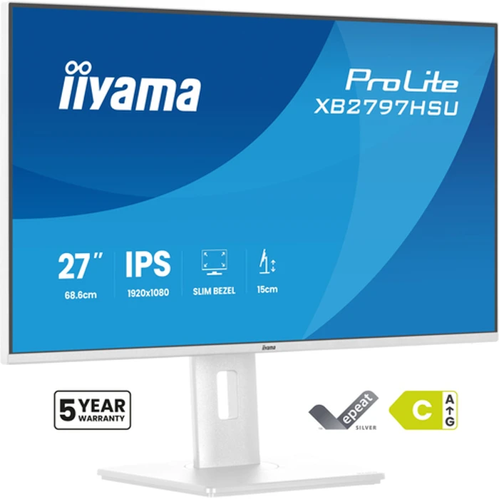 IIYAMA Οθόνη Υπολογιστή 27IN WHITE IPS PANEL 4 SIDE SLIM BEZEL 1920X1080 120HZ EYECOM