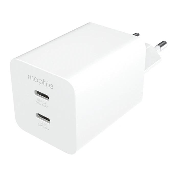 Mophie Φορτιστής Διπλός USB C PD 50W Λευκός EU