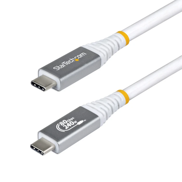 USB Cables StarTech 1M USB4 Cable USB C 80Gbps Certified 8K120 DP2.1 240W