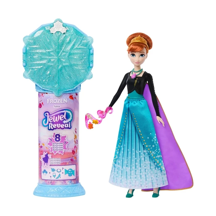Mattel Κούκλα Disney Frozen Jewel Reveal Anna με Κουτί Κοσμημάτων