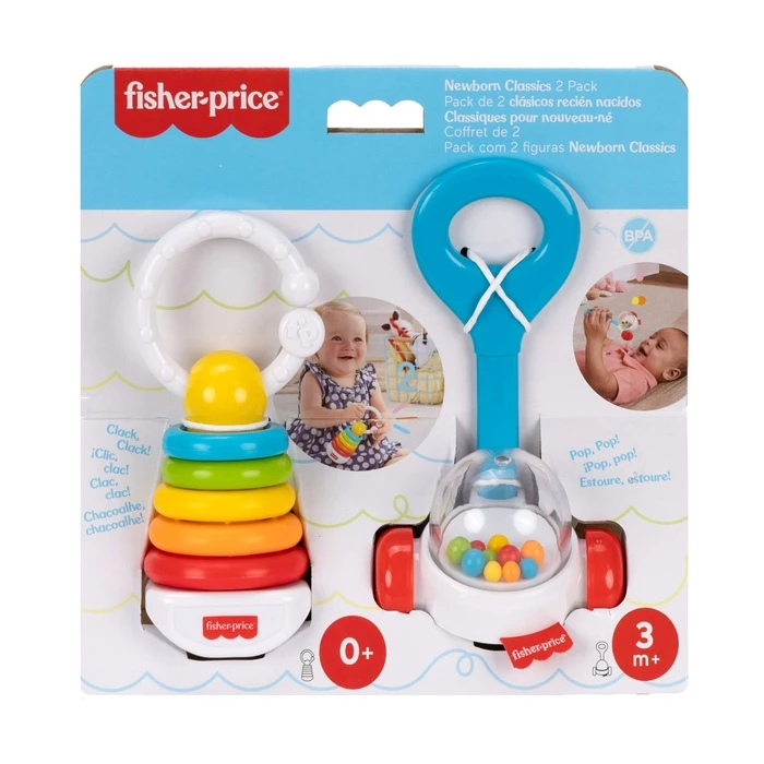 Mattel Fisher Price Newborn Classics Rattles Teethers 2 Pack