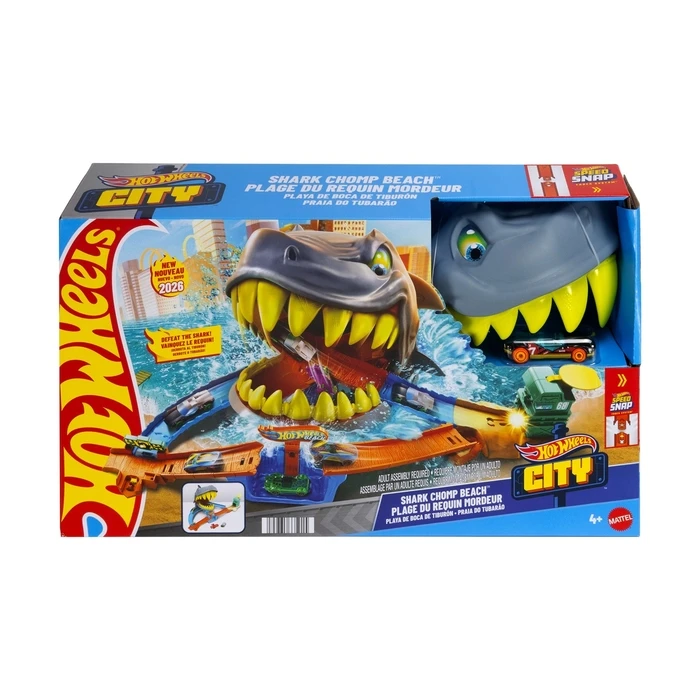 Mattel Hot Wheels Παιχνίδι Σετ Πίστας Shark Chomp Beach Playset JHL96