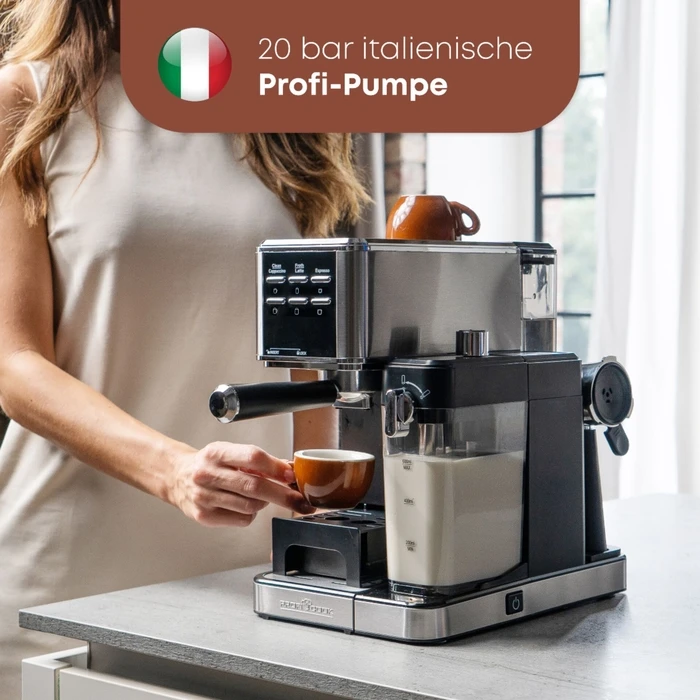 ProfiCook PC-ES-KA 1266 Espresso Machine with Portafilter and Nespresso-compatible Capsules