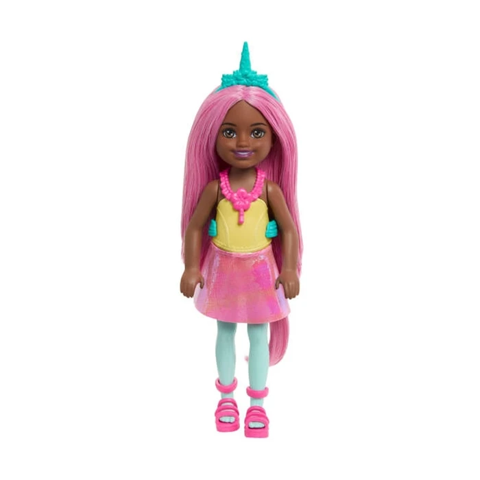 Mattel Barbie Chelsea Unicorn Pink Hair Dark Skin Doll