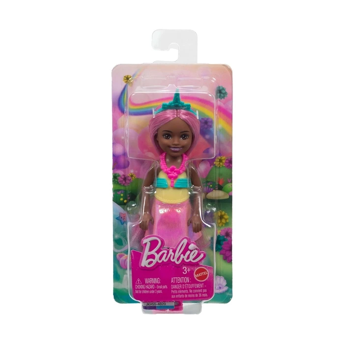 Mattel Barbie Κούκλα Chelsea Unicorn Pink Hair Dark Skin Doll