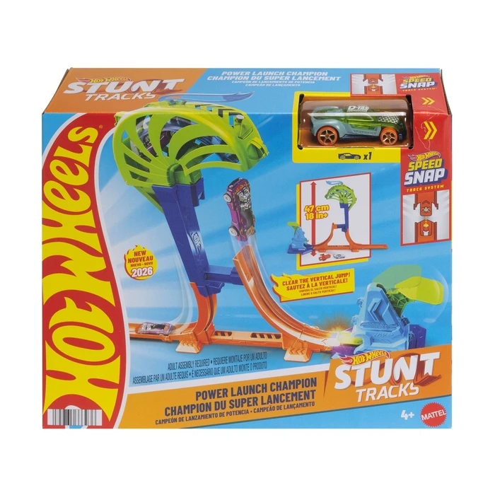 Mattel Hot Wheels Speed Snap: Σετ Πίστας Stunt Tracks - Power Launch Champion Playset