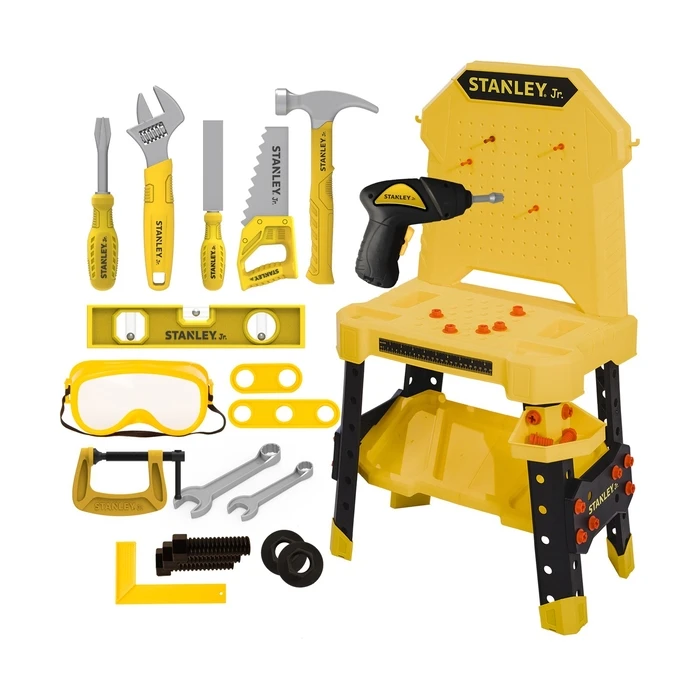 Stanley Jr Toys Children's Workbench 140 pcs SRP126-SY - Red Toolbox