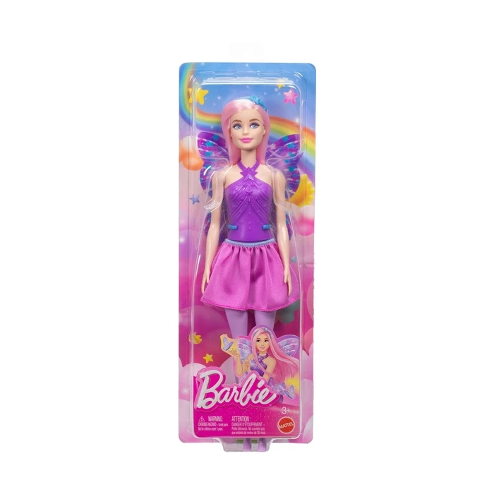 Mattel Barbie Fairy Ballerina – Purple Dress & Pink Hair Doll (JKB62)