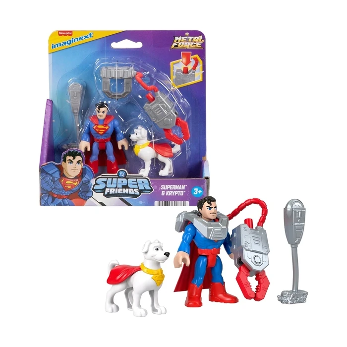 Mattel Fisher Price Imaginext DC Super Friends Metal Force Superman Krypto