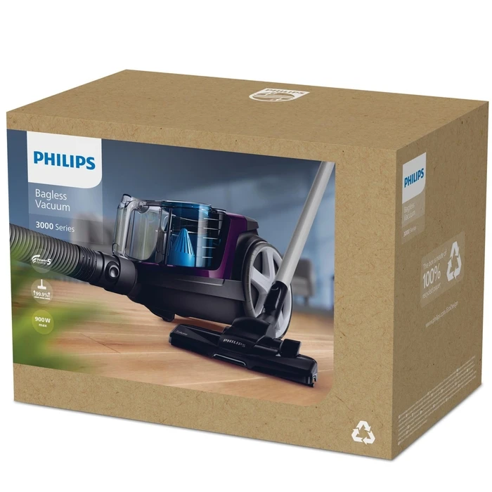 Ηλεκτρική Σκούπα Philips Canister/Bagless / 750W / 1.5 L / Noise 76 Db / Purple / 4.5 Kg / Fc9333/09