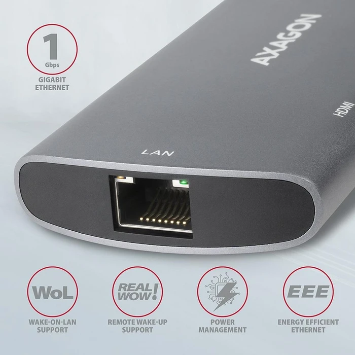 Docking Station Axagon I/O USB-C 6In1 Sata M.2/0.18M Hmc-6M2